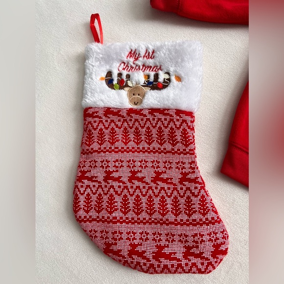 Baby's First Christmas Santa Hat and Stocking Set 0-12 Months - Picture 4 of 6